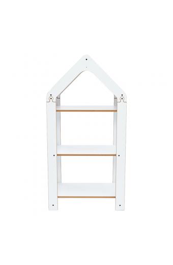 Ραφιέρα Montessori Zoilen I pakoworld λευκό-ροζ mdf 50x30x100εκ
