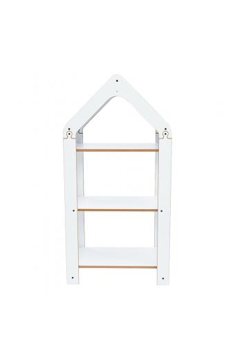 Ραφιέρα Montessori Zoilen I pakoworld λευκό-μπλε mdf 50x30x100εκ