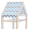 Ραφιέρα Montessori Zoilen I pakoworld λευκό-μπλε mdf 50x30x100εκ
