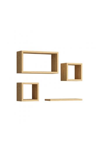 Ραφιέρα Babine pakoworld μελαμίνη σε oak απόχρωση 84x15x44εκ