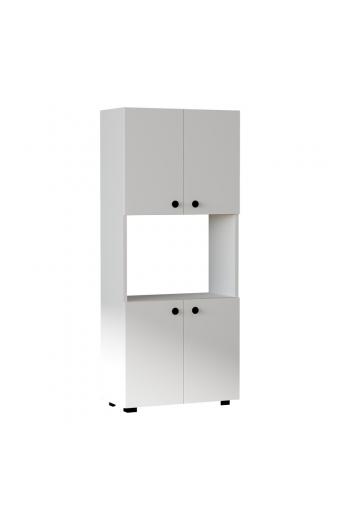 Ντουλάπα κουζίνας Guzel pakoworld σε λευκή απόχρωση 60x31.4x140εκ