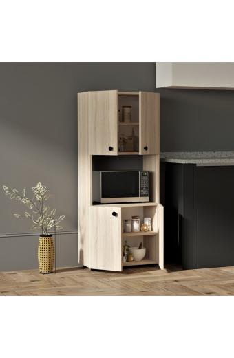 Ντουλάπα κουζίνας Guzel pakoworld σε sonoma απόχρωση 60x31.4x140εκ