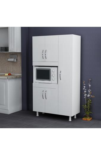 Ντουλάπα κουζίνας Defne pakoworld σε λευκή απόχρωση  89x37.5x160εκ