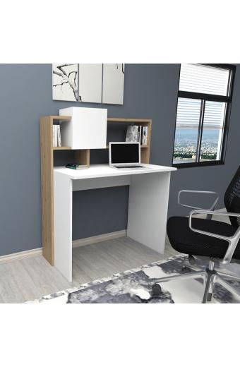 Γραφείο εργασίας Koogi pakoworld σε oak-λευκή απόχρωση 94x60x118εκ