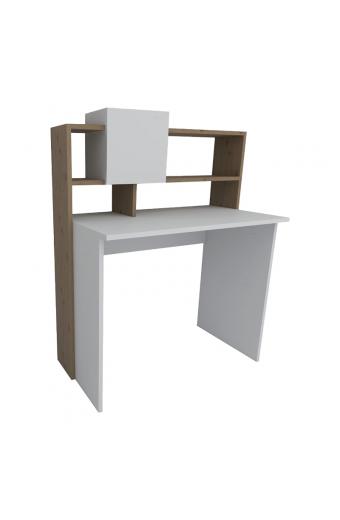 Γραφείο εργασίας Koogi pakoworld σε oak-λευκή απόχρωση 94x60x118εκ