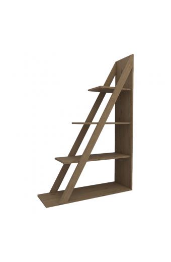 Βιβλιοθήκη Quina pakoworld σε oak απόχρωση 100x30x150εκ
