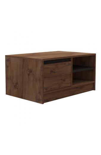 Τραπέζι σαλονιού Narli pakoworld σε sonoma απόχρωση 90x60x45εκ