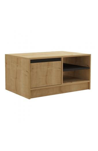 Τραπέζι σαλονιού Narli pakoworld σε oak απόχρωση 90x60x45εκ