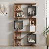Βιβλιοθήκη Cubix pakoworld σε sonoma-ανθρακί απόχρωση 90x24,6x171,90εκ
