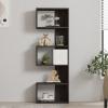 Βιβλιοθήκη Cascade pakoworld σε σκούρο καρυδί απόχρωση 51.8x22x150εκ