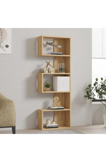 Βιβλιοθήκη Cascade pakoworld σε oak απόχρωση 51.8x22x150εκ