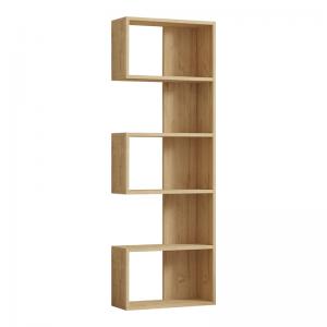 Βιβλιοθήκη Cascade pakoworld σε oak απόχρωση 51.8x22x150εκ