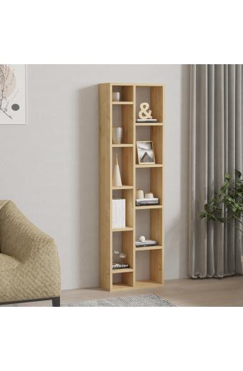 Βιβλιοθήκη Minicu pakoworld σε oak απόχρωση  44,4x19,6x150εκ