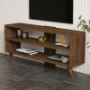 Σύνθετο σαλονιού Prestige pakoworld σε καρυδί απόχρωση 120x29,6x50εκ