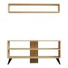 Σύνθετο σαλονιού Prestige pakoworld σε oak απόχρωση 120x29,6x50εκ