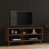 Έπιπλο τηλεόρασης Prestige pakoworld σε καρυδί απόχρωση 120x29,6x50εκ
