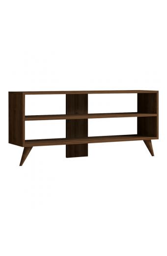 Έπιπλο τηλεόρασης Prestige pakoworld σε καρυδί απόχρωση 120x29,6x50εκ