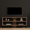 Έπιπλο τηλεόρασης Prestige pakoworld σε sonoma απόχρωση 120x29,6x50εκ