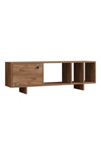 Έπιπλο τηλεόρασης Mueble pakoworld σε sonoma απόχρωση 140x29x45εκ