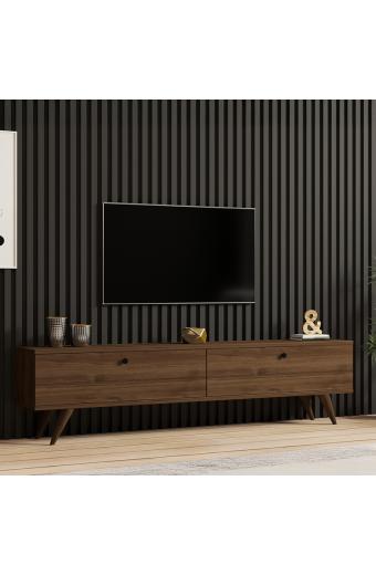 Έπιπλο τηλεόρασης Jate pakoworld σε καρυδί απόχρωση 160x25x40εκ