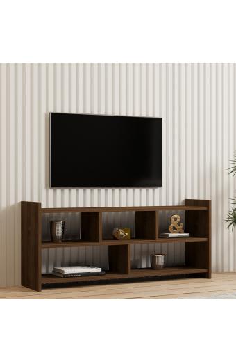 Έπιπλο τηλεόρασης Kapri pakoworld σε καρυδί απόχρωση 120x28x55εκ