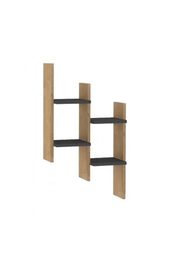 Ραφιέρα τοίχου Tabal pakoworld σε oak απόχρωση 49.4x14.5x85εκ