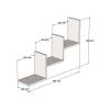 Ραφιέρα τοίχου Mauer pakoworld σε ανθρακί απόχρωση 90x19,6x60εκ