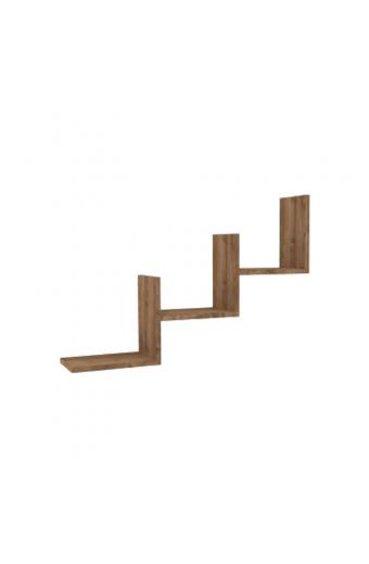 Ραφιέρα τοίχου Mauer pakoworld σε καρυδι απόχρωση 90x19,6x60εκ