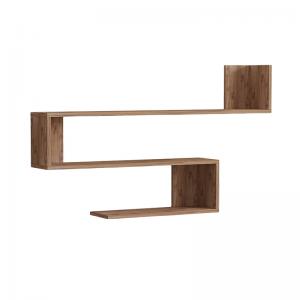 Ραφιέρα τοίχου Zeta pakoworld σε sonoma απόχρωση 120x20x71εκ