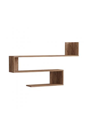 Ραφιέρα τοίχου Zeta pakoworld σε sonoma απόχρωση 120x20x71εκ