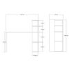 Γραφείο με βιβλιοθήκη Mergo pakoworld σε oak απόχρωση 121x51x75εκ