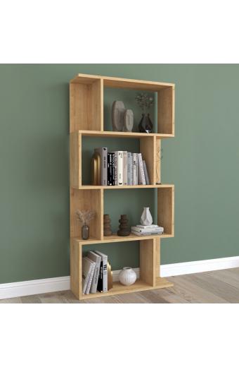 Βιβλιοθήκη Kadu pakoworld σε oak απόχρωση  72x22x147εκ