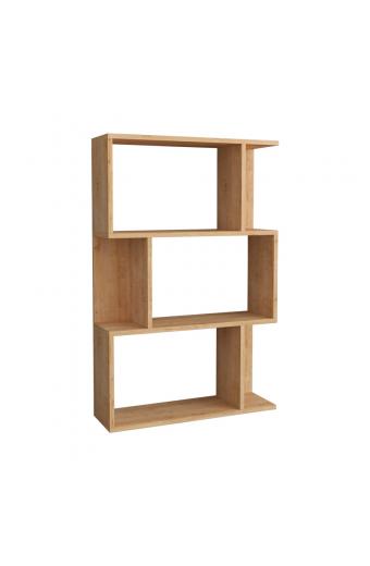 Βιβλιοθήκη Kadu pakoworld σε oak απόχρωση  72x22x108εκ