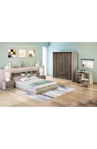 Κρεβάτι OLYMPUS pakoworld χρώμα castillo-toro 160x200εκ
