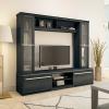 Σύνθετο σαλονιού Chico TV pakoworld χρώμα embony oak 180,5x40x158εκ