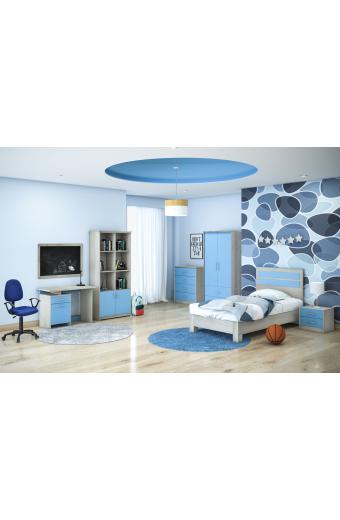 Γραφείο εργασίας Looney pakoworld χρώμα castillo-μπλε 100x55x75εκ