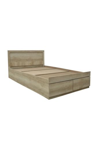Κρεβάτι Olympus pakoworld με συρτάρι castillo-oak 100x200εκ