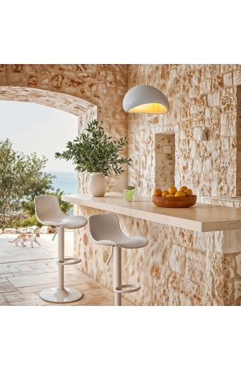 Σκαμπό μπαρ Walden pakoworld PP λευκό