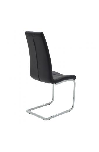 Καρέκλα Darrell pakoworld pu μαύρο-βάση χρωμίου 42x49x106εκ