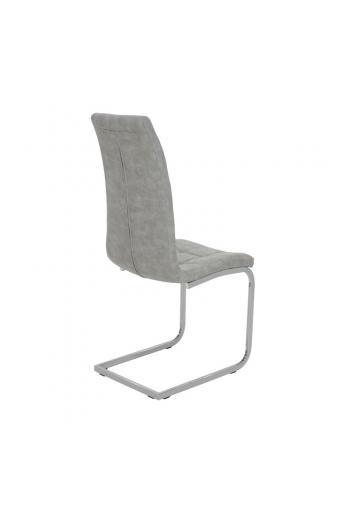 Καρέκλα Darrell pakoworld pu αντικέ γκρι-βάση χρωμίου 42x49x106εκ