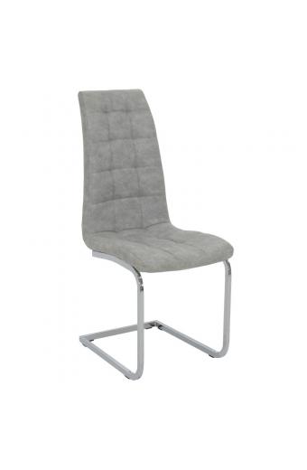 Καρέκλα Darrell pakoworld pu αντικέ γκρι-βάση χρωμίου 42x49x106εκ