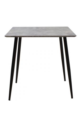 Τραπέζι Cuba pakoworld MDF γκρι cement-μαύρο 70x70x75εκ