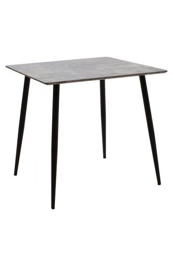Τραπέζι Cuba pakoworld MDF γκρι cement-μαύρο 70x70x75εκ