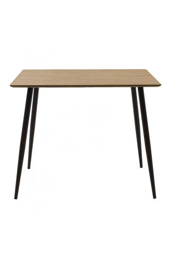 Τραπέζι Cuba pakoworld MDF sonoma-μαύρο 70x70x75εκ
