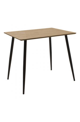 Τραπέζι Cuba pakoworld MDF sonoma-μαύρο 70x70x75εκ