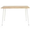 Τραπέζι Cuba pakoworld MDF sonoma-λευκό 120x80x75εκ