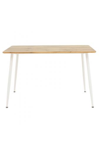Τραπέζι Cuba pakoworld MDF sonoma-λευκό 120x80x75εκ