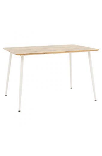 Τραπέζι Cuba pakoworld MDF sonoma-λευκό 120x80x75εκ