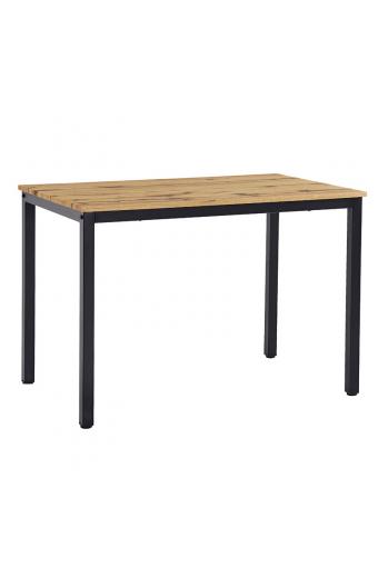 Τραπέζι Witte pakoworld MDF/Metal σε sonoma απόχρωση με λευκο πόδι 110x70x76εκ