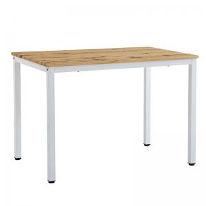 Τραπέζι Witte pakoworld MDF/Metal σε sonoma απόχρωση με μαύρο πόδι 110x70x76εκ